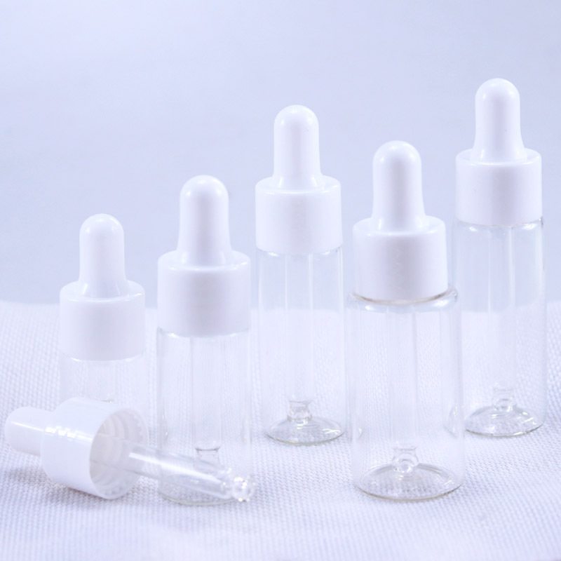 Juice Bottle Dropper - 50 buah/set, botol kaca bening dengan
