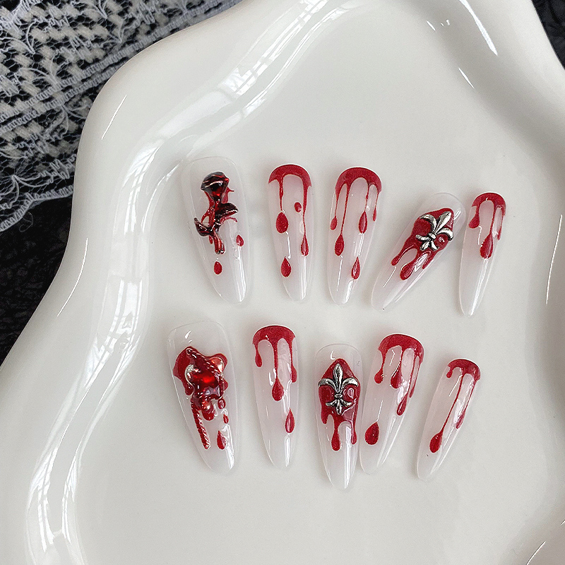 Drip Tip Resin - 10Pcs Kuku Palsu Panjang Bentuk Almond