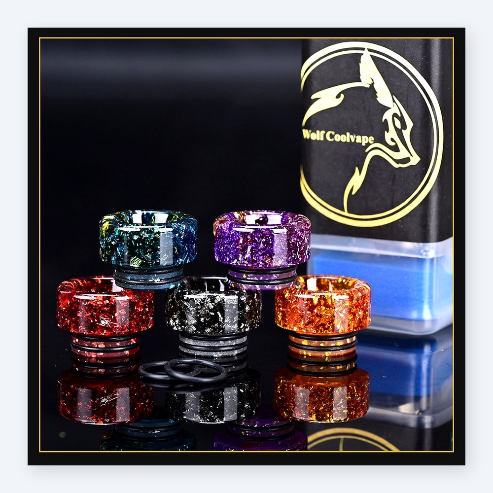 5 Buah Mouthpiece Wolfcoolvape - Drip Tip Resin ulasan dan harga
